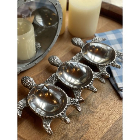 Botanero tortugas de acero