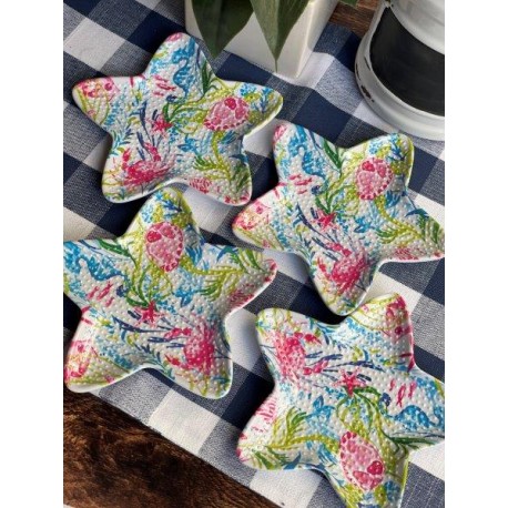 Botaneros de colores en forma de estrella de mar -Set 4 pzas –