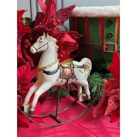 Caballo mecedor blanco