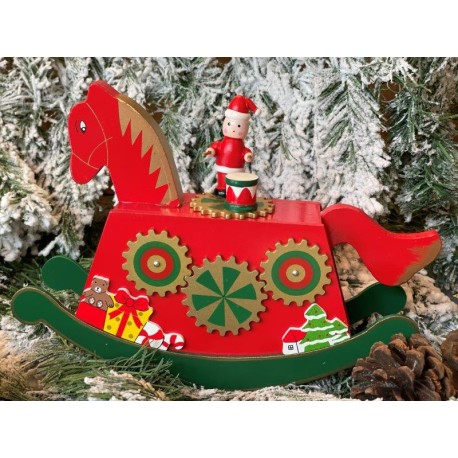 Caja musical caballo rojo