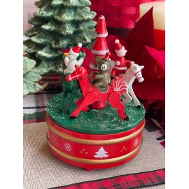 Caja musical con 3 figuras navideñas