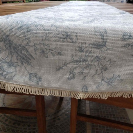 Camino de Mesa Modelo Flores Azules