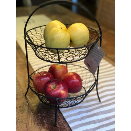 Canasta de Rejilla Dos Pisos