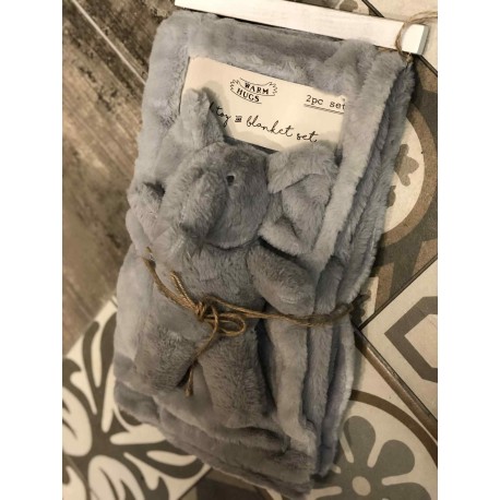 Cobija con Muñeco de Elefante