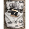 Cobija con Muñeco Elefante Gris
