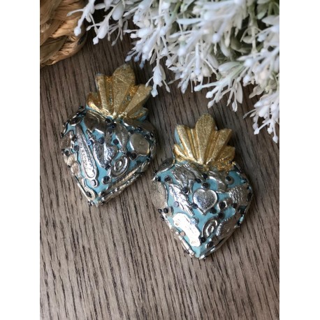 Corazon Milagros 7cm Menta