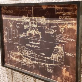 Cuadro de plano de avión de la guerra