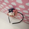Diadema osito circulo rosa