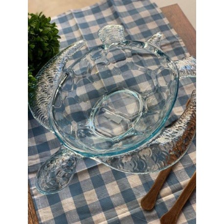 Ensaladera de tortuga transparente