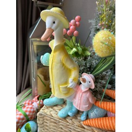 Figura de pato con hijo