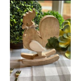 Gallo de madera mecedora