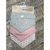 Paquete de 3 Baberos Bandana Rosa