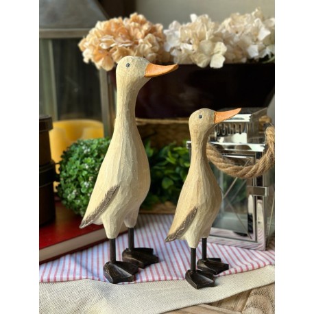 Pareja de patos beige