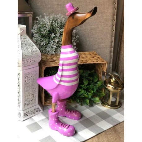 Pato grande rayas rosa