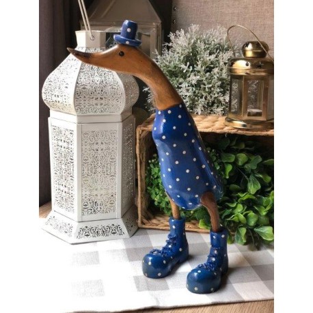 Pato mediano puntos azul