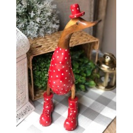 Pato mediano puntos rojo