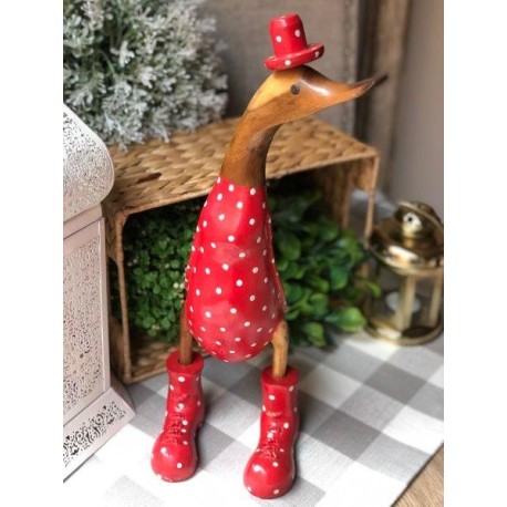 Pato mediano puntos rojo