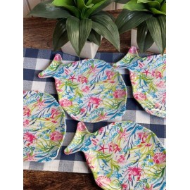 Platitos de colores en forma de pez -Set 4 pzas-
