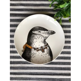 Plato Chico (Ensalada o Postre) Pingüino con collar