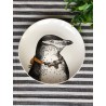 Plato Chico (Ensalada o Postre) Pingüino con collar
