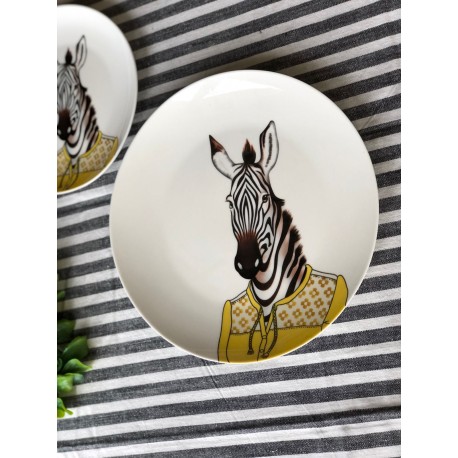 Plato Grande (Trinche) Cebra con camisa Amarilla