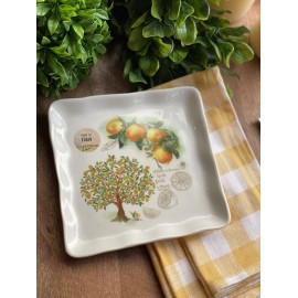 Platos cuadrados árbol de limones