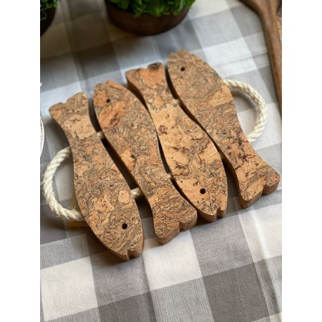 Porta caliente pescado corcho