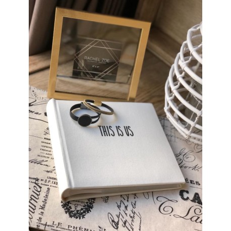 Portaretrato Angel cuadrado dorado