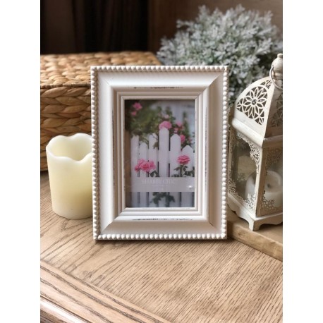 Portaretratos Crochet Blanco Chico