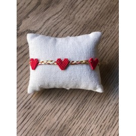 Pulsera 3 Red hearts