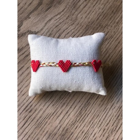 Pulsera 3 Red hearts