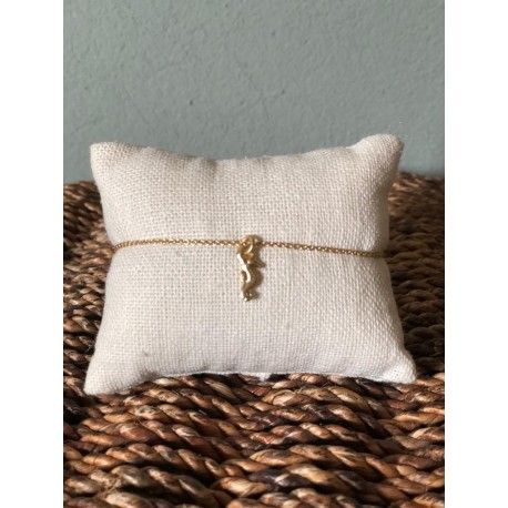 Pulsera Caballito de Mar dorado