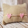 Pulsera corazón rosa c/ cordón