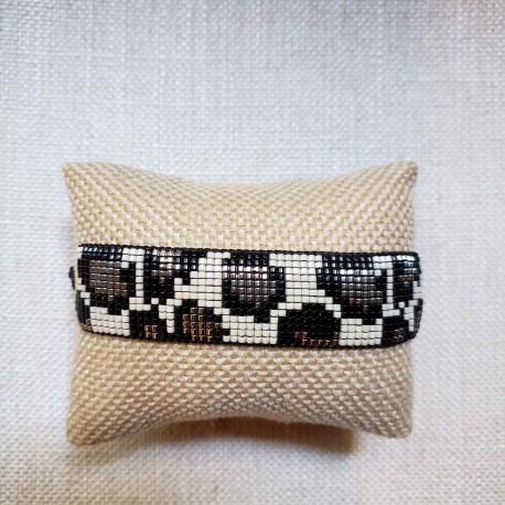 Pulsera Leopardo gris con negro