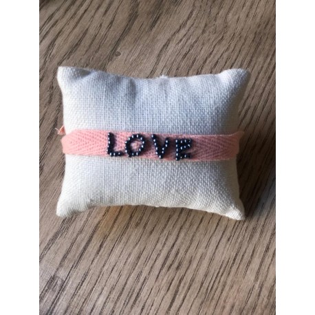 Pulsera Palmita rosa LOVE