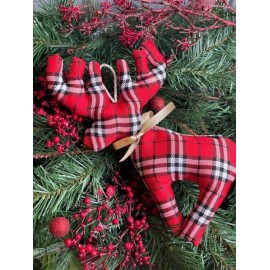 Reno tartán rojo con blanco
