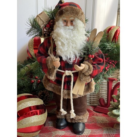 Santa Claus con skies