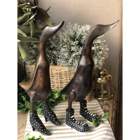 Set de 2 patos Papá y Mamá zapatos Negros