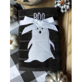 Set de 2 toallas de baño bordada fantasma