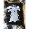 Set de 2 toallas de baño bordada fantasma
