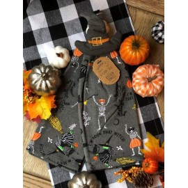 Set de 2 toallas de cocina con detalle de sombrero de bruja