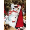 Set de 2 toallas secadoras muñeco de nieve azul glitter