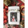 Set de 2 toallas snowman bordado gris
