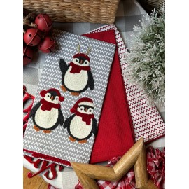 Set de 3 toallas pingüinos