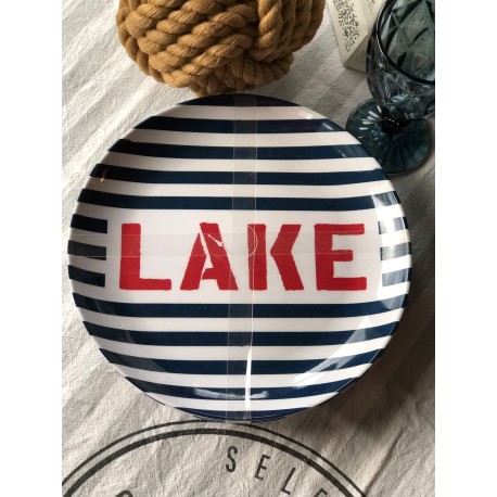 Set de 4 platos hondos «Lake Life» melamina