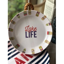 Set de 4 platos trinche «Lake»melamina