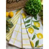 Set de 4 toallas de cocina Limones Cuadros