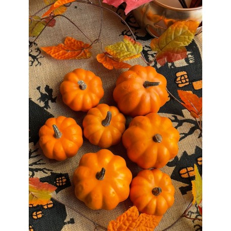 Set de 7 calabazas naranjas