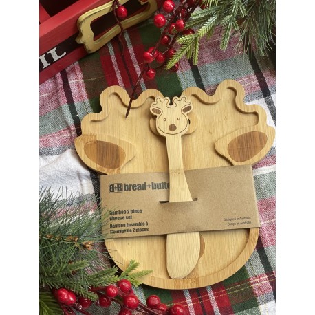 Tablita para quesos de reno con palita