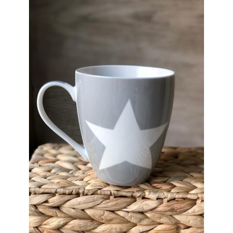 Taza Jumbo Star Gris